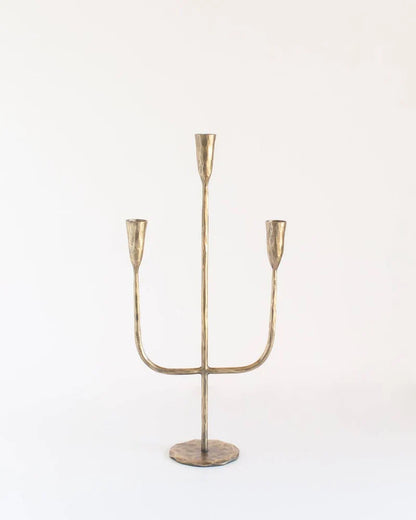 Hand-Forged Iron Candelabra