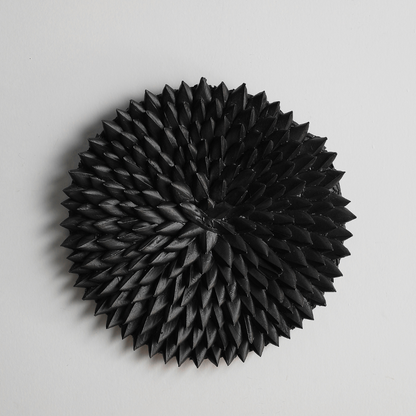Porcupine African Textured Woven Wall Art in Black, White or Natural