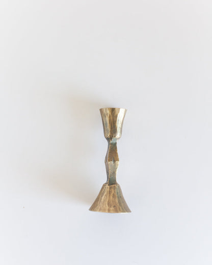 Low Diamond Hand-Forged Iron Candle Stand