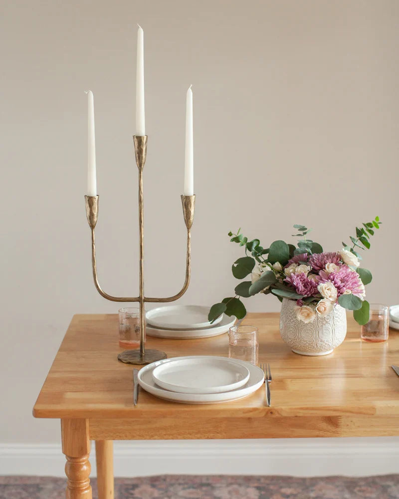 Hand-Forged Iron Candelabra