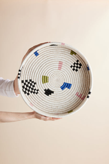 Mosaic Woven Nesting Tray
