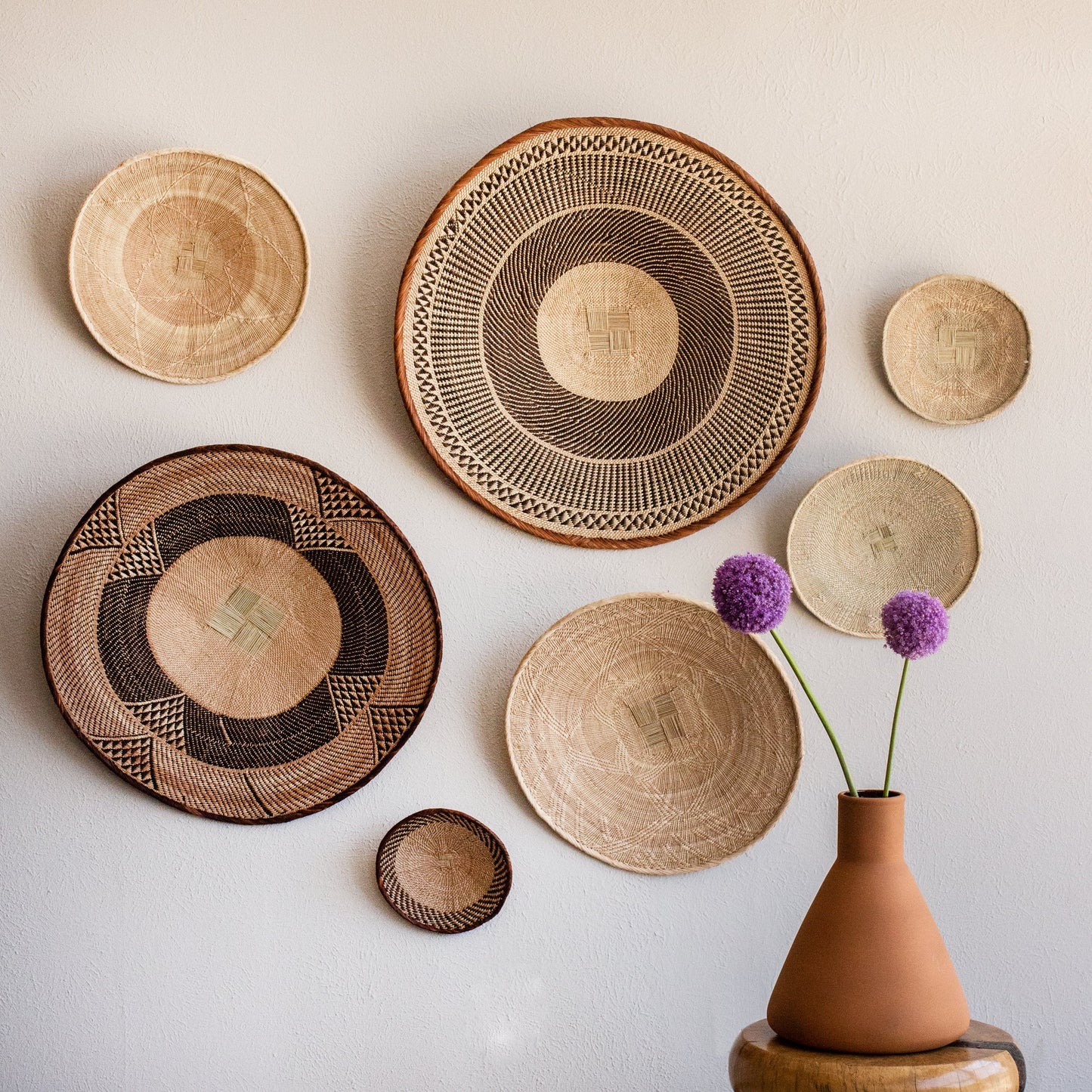 Binga Patterned Brown & Natural Wall Art