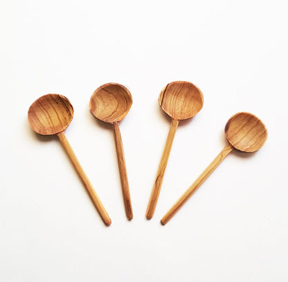 Olive Wood Condiment Spoon Set