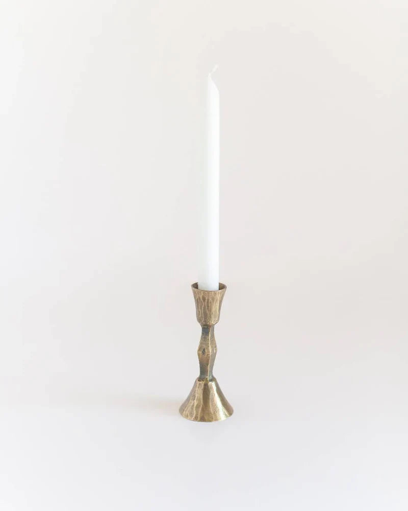 Low Diamond Hand-Forged Iron Candle Stand
