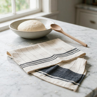 Chelsea tea towel on a baking counter