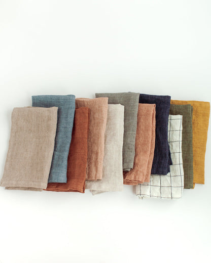 Stone Washed Linen Dinner Napkins